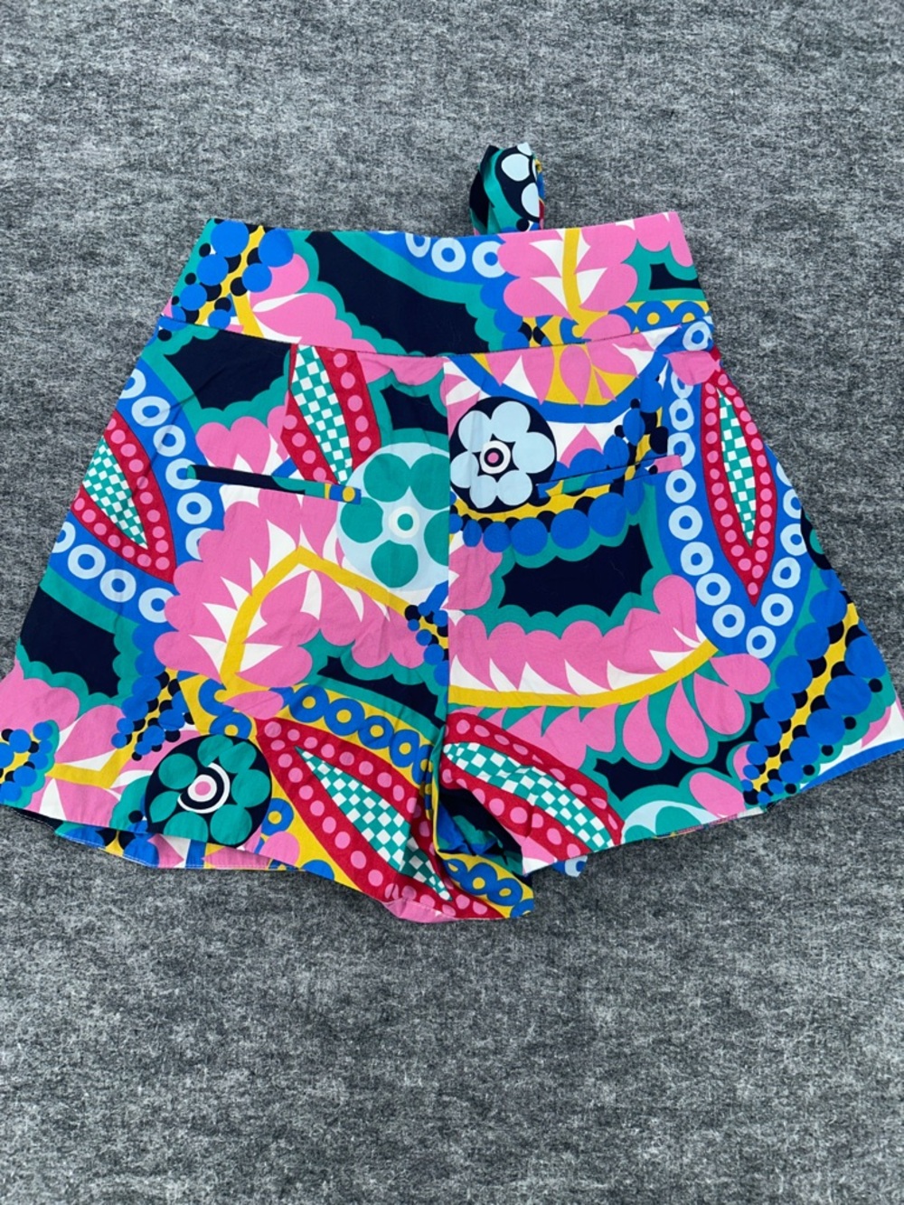 J. Crew Pink Blue Green Multi-Print Tie-Waist Skort - Picture 5 of 13
